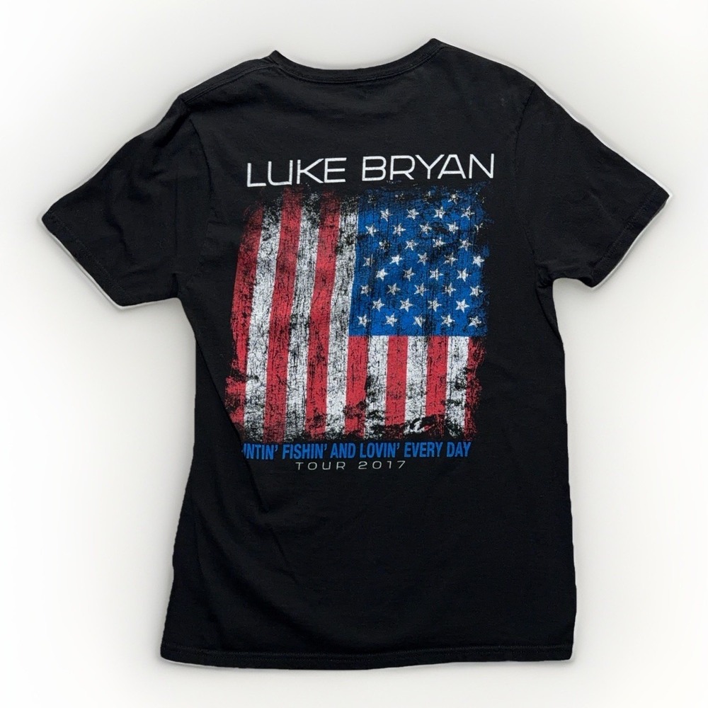 Luke Bryan Huntin Fishin And Lovin Every Day 2017 Tour Country Concert T-Shirt S
